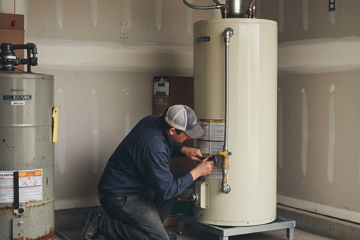 Water heater and shutoff valve replacement in Mineral